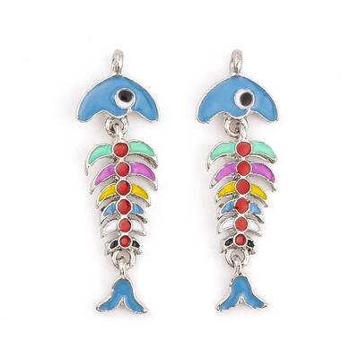 Rack Plating Alloy Enamel Pendants