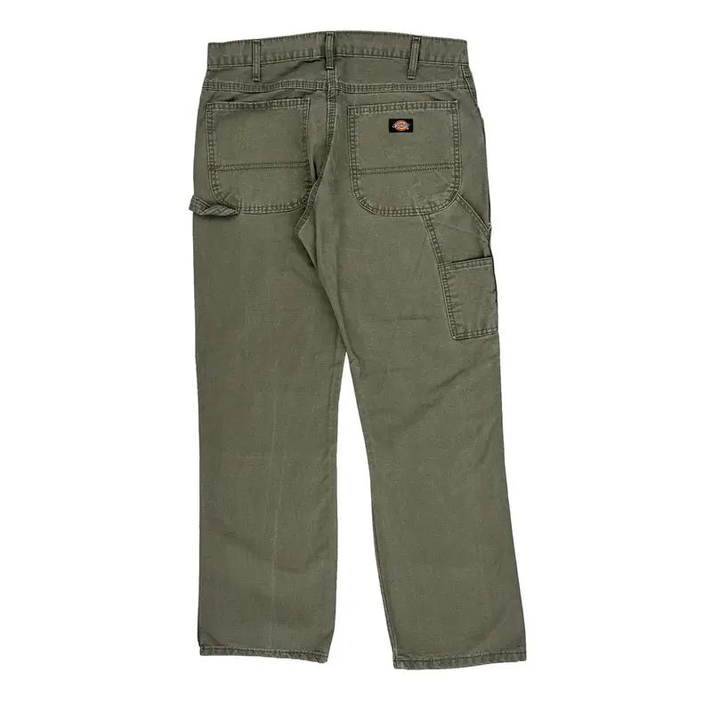 Dickies Double Knee Carpenter Trousers - 34? Waist Grey Cotton