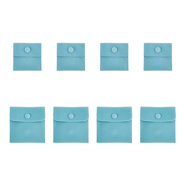 8Pcs 2 Style Square Velvet Jewelry Bags