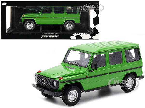 1980 Mercedes-Benz G-Model (LWB) Green with Black Stripes Limited Edition to 402 pieces Worldwide 1/18 Diecast Model Car by M...