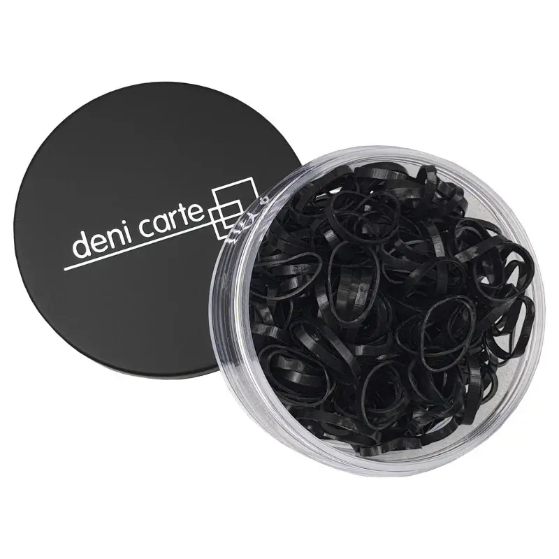 DeniCarte Small Silicone Rubber Bands, Black