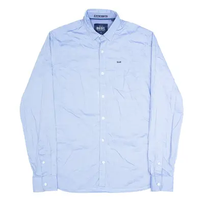 DIESEL Blue Spotted Long Sleeve Shirt Mens S
