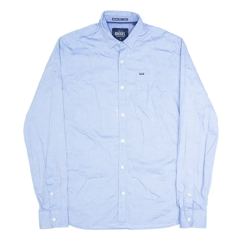 DIESEL Blue Spotted Long Sleeve Shirt Mens S