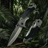 EDC multi-function folding knife camping hiking and daily carry outdoor high hardness stainless steel folding knife for self-...