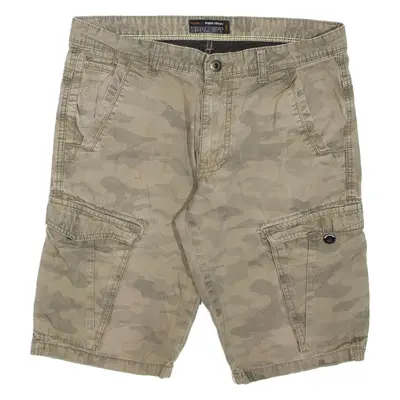 URBAN DISTRICT Mens Cargo Shorts Brown Camouflage M W36