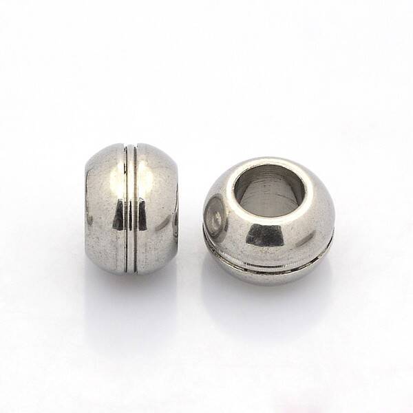 Tarnish Resistant Rondelle 201 Stainless Steel Beads