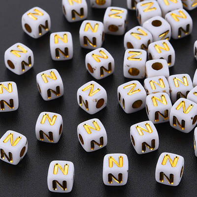 Opaque White Acrylic Beads