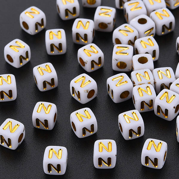 Opaque White Acrylic Beads