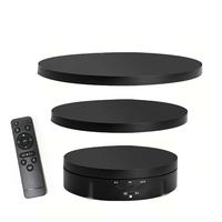 Electric Turntable, 360° Shooting Turntable with 3 Display Plates, Rotation Speed and Angle Adjustable Display Turntable for...