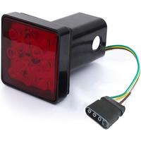 Red Lens Trailer Hitch Cover with 12 LED Brake Light Fit 2\