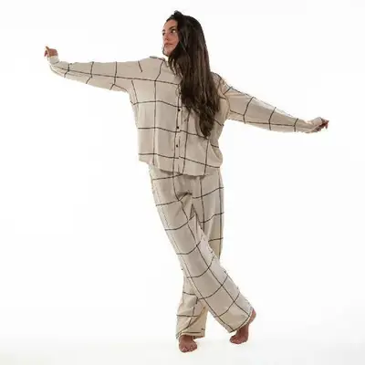 Eos Oversized Checked Viscose Shirt | Size: S