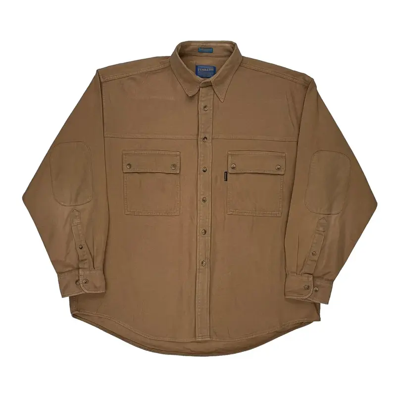 Pendleton Shirt - XL Brown Cotton