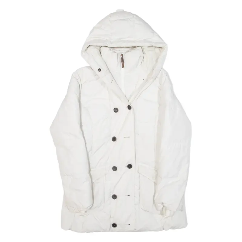 TIMBERLAND Womens Puffer Coat White Hooded S
