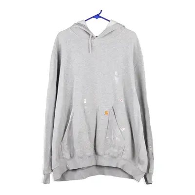 Carhartt Hoodie - 2XL Grey Cotton Blend