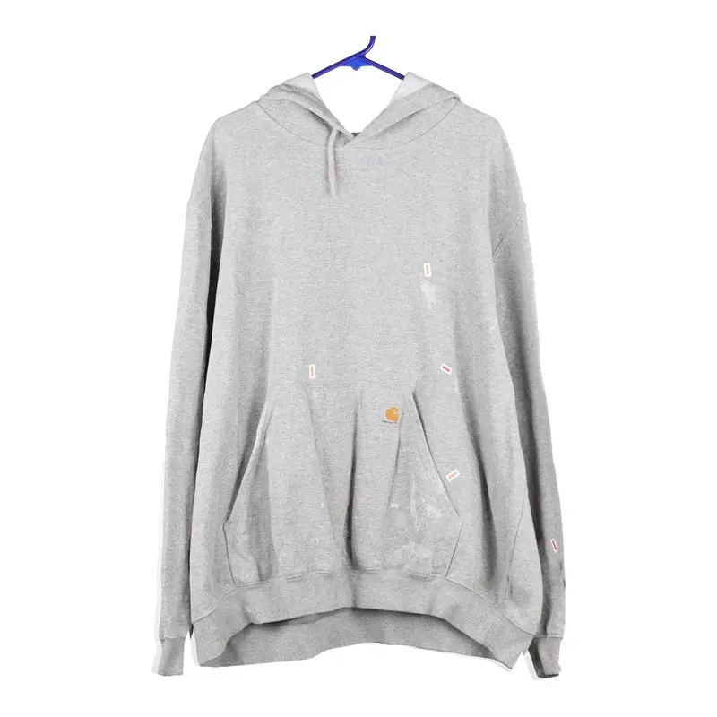 Carhartt Hoodie - 2XL Grey Cotton Blend