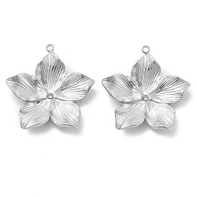 304 Stainless Steel Rhinestone Pendants