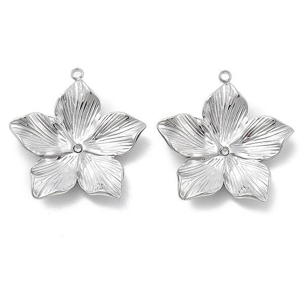 304 Stainless Steel Rhinestone Pendants