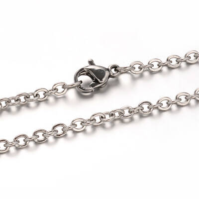 Tarnish Resistant 304 Stainless Steel Rolo Chain Necklaces