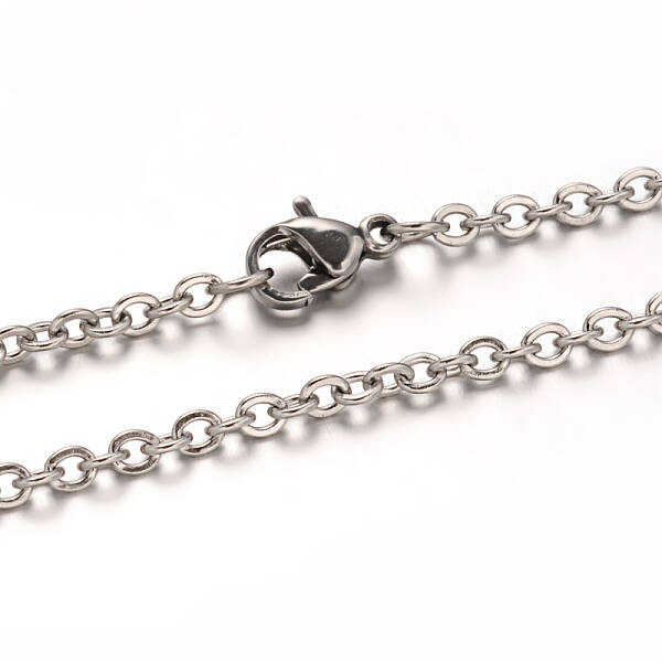 Tarnish Resistant 304 Stainless Steel Rolo Chain Necklaces