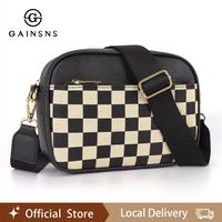 GAINSNS Women's Checkered Pattern Purse Crossbody Bag, Gifts for Girlfriend, Fashionable PU Bag for Daily Used, Casual Trendy...