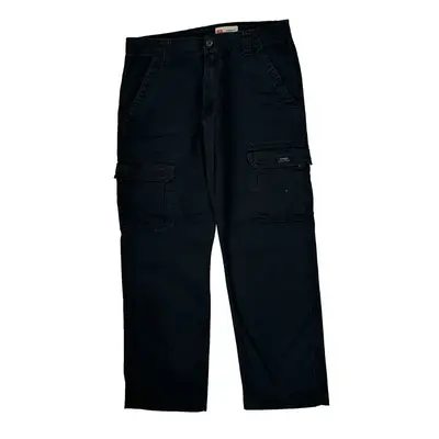 Wrangler Cargo Trousers - 34W 30L Navy Cotton Blend