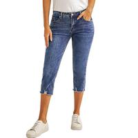 luvamia Jean Capri Pants for Women High Waisted Ripped Skinny Jeans Stretchy Denim Capris Cropped Jeggings with Pockets