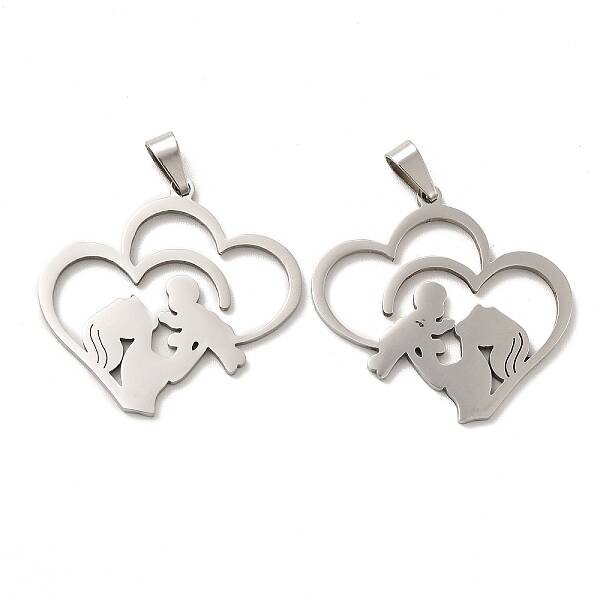 Non-Tarnish Mother's Day 201 Stainless Steel Pendants