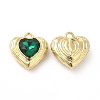 Rack Plating Alloy Glass Pendants