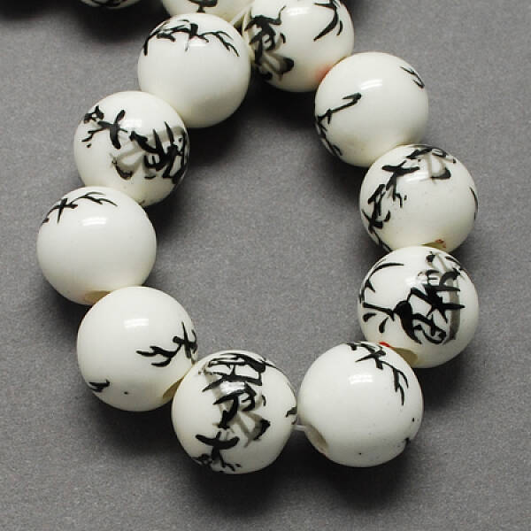 Handmade Printed Porcelain Beads