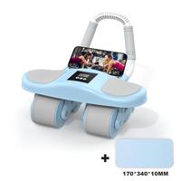 Four-wheel healthy abdomen automatic rebound rolling abdomen training and abdominal contraction, abdominal wheel elbow suppor...