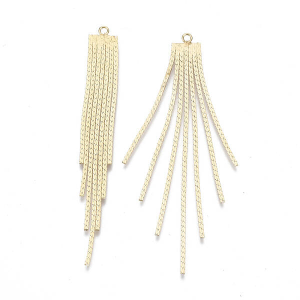 Brass Chain Tassel Big Pendants