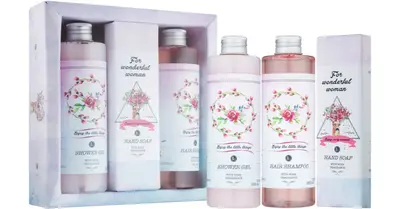 Bohemia Gifts & Cosmetics Rosarium Boho Style Gift Set For Shower Gel 250 Ml + Shampoo 250 Ml + Hand Soap 160 G