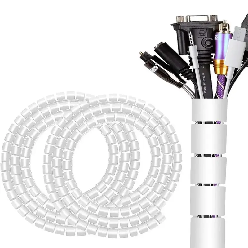 1 Count Cable Management Sleeve, Wire Organizers for Cords, Flexible Cord Wrap, Wire Sleeve for Computer Cord Organizer