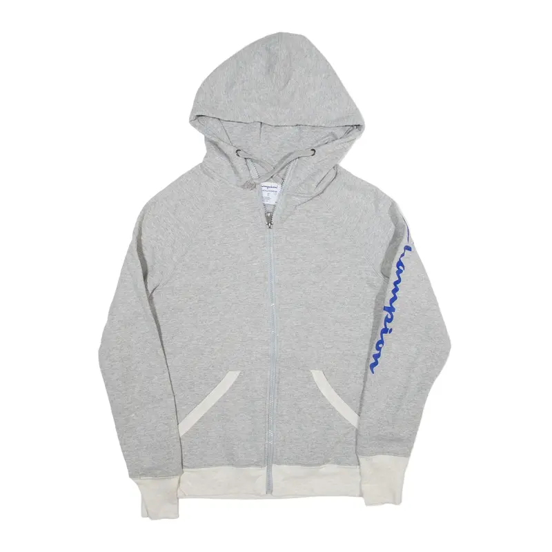 CHAMPION Hoodie Grey Full Zip Womens XS