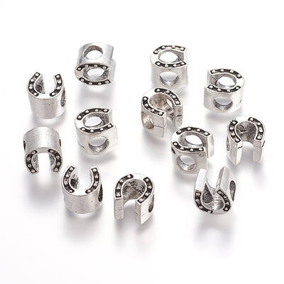 Tibetan Style Alloy European Large Hole Beads