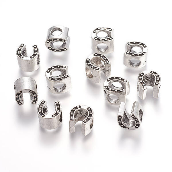 Tibetan Style Alloy European Large Hole Beads