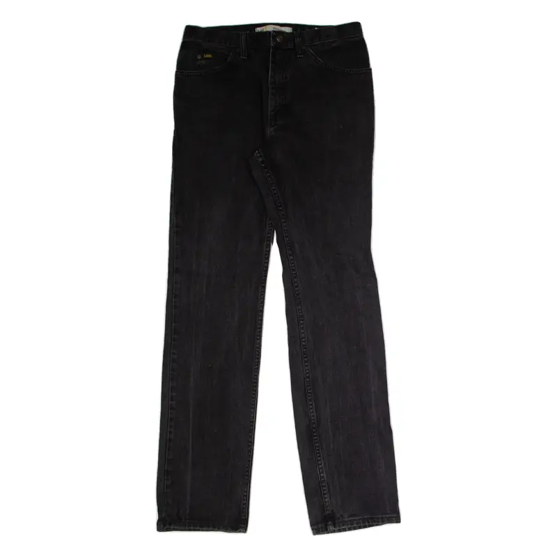 LEE Mens Jeans Black Regular Straight Charcoal Wash W33 L34