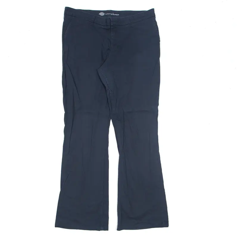DICKIES Workwear Canvas Trousers Blue Slim Bootcut Womens W35 L32