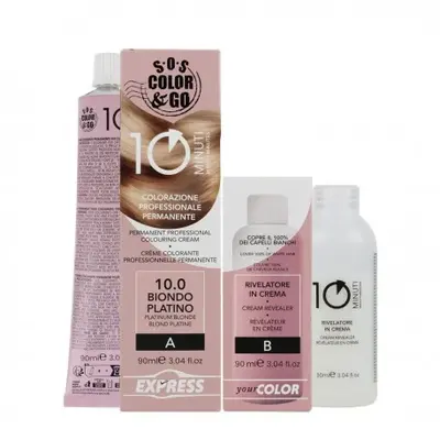 Alama Sos Color&Go Professional Permanent Coloring Set In 10 Minutes - 10.0 Platinum Blonde