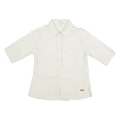 FILA Womens Plain Shirt Cream XXS