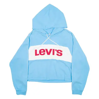 LEVI'S Cropped Womens Blue Hoodie L