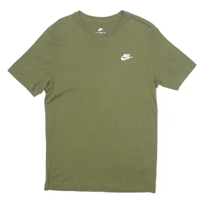 NIKE Mens T-Shirt Green Crew Neck S
