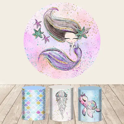 Aperturee Brown Air Balloon Bear Baby Shower Round Backdrop Kit | Circle Backdrop Baby Shower | Custom Round Backdrop | Baby ...