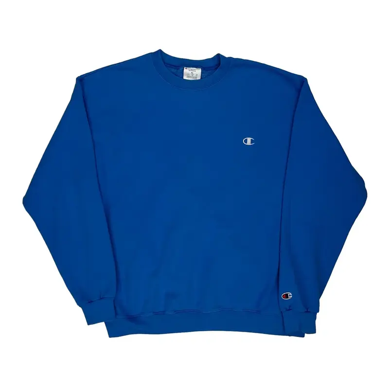 Champion Sweatshirt - XL Blue Cotton Blend