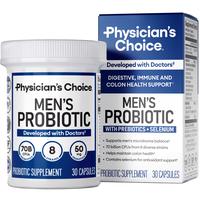 Physician's Choice Men's Probiotic with 70B CFUs, 8 Strains, Selenium & Prebiotics - Daily Digestive, Gut, Immune, and Colon ...
