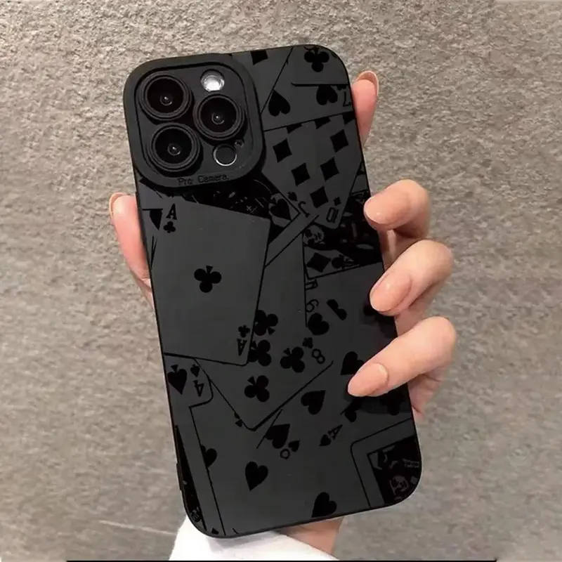 Poker Card Pattern Phone Case, All-inclusive Phone Protective Cover, Phone Accessory Compatible With iPhone XR XS Max 11 12 1...