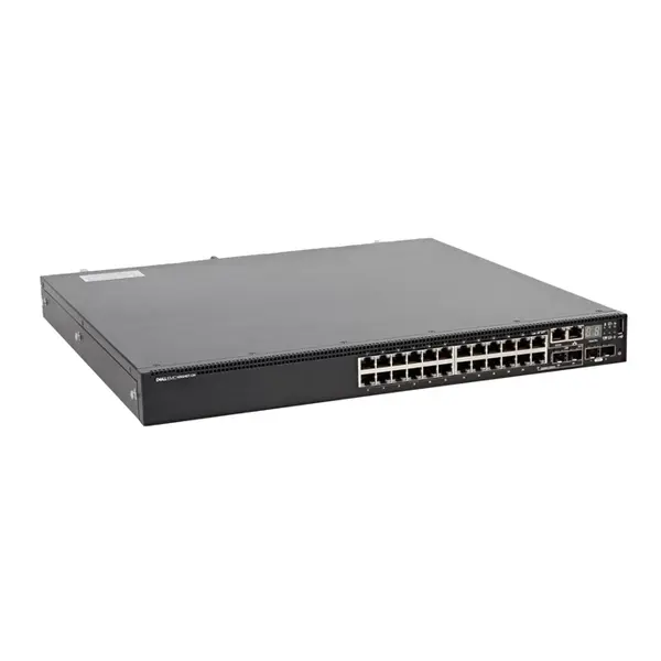 Dell KY73Y | PowerSwitch N3000E N3024ET-ON 24 x Ports 10/100/1000Base-T + 2 x 10GBase-X SFP+ + 2 x Combo 1000Base-T Layer 3 M...
