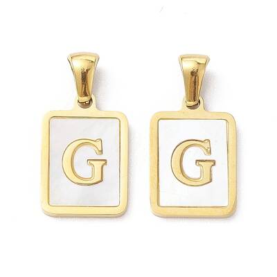 Ion Plating(IP) 304 Stainless Steel Pave Shell Pendants
