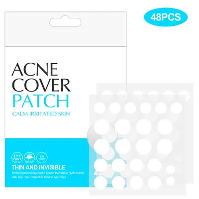 48 Packs Pimple Patches for Large Breakouts, Zit and Blemish, Large Acne Patches Skincare Blend Hydrocolloid Skin Repair, Bir...