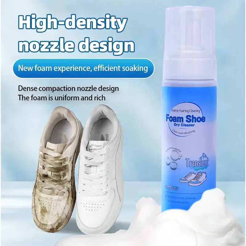 Shoe Cleaner, 6.76 oz Sneaker Cleaner Foam for Removing Stains and Dirt, Shoe Cleaning Solution for White Shoes, Ideal for Fo...